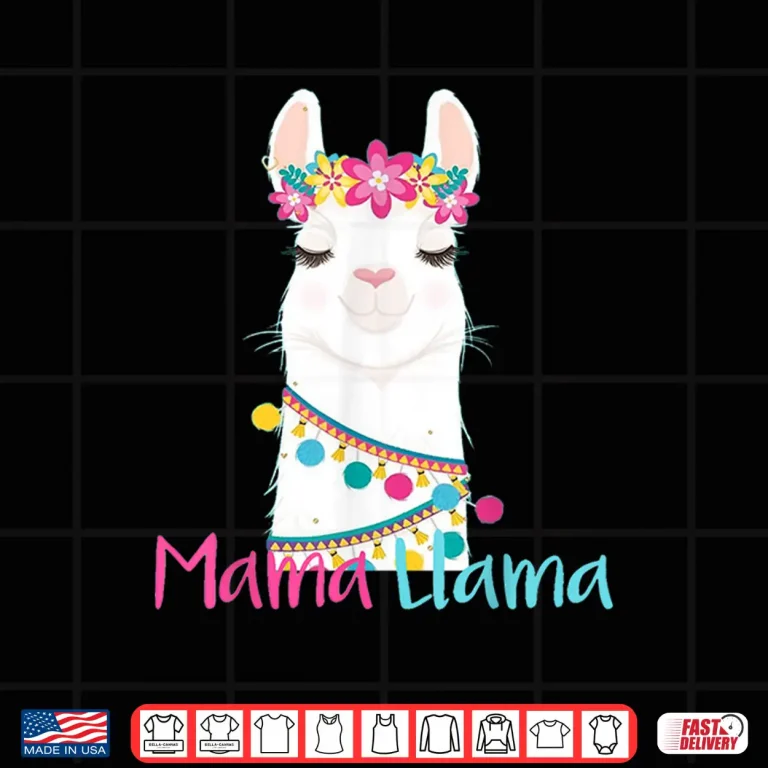 Design Mama Llama Funny Mothers Day Shirt for Women Mom love llama Shirt