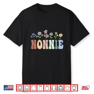 Nonnie Gifts Women Wildflower Floral Design Nonnie Shirt