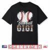 Softball Baseball Gigi Heart Leopard Print Mother’S Day Shirt