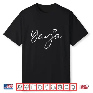Yaya Gifts For Women Grandma Heart Mother’S Day Yaya Shirt