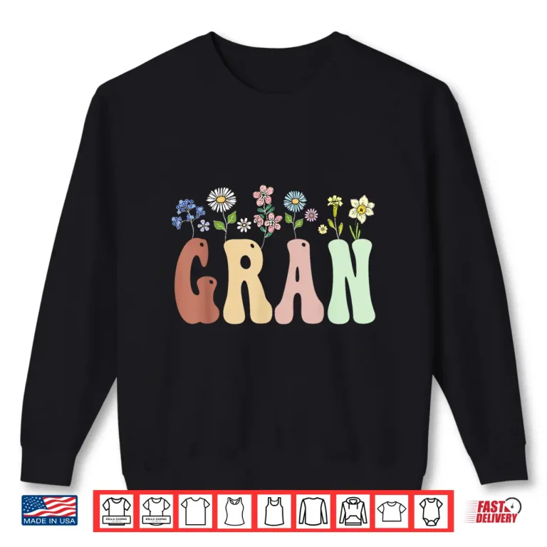 Sweatshirt Gran Gifts Women Wildflower Floral Design Gran Shirt