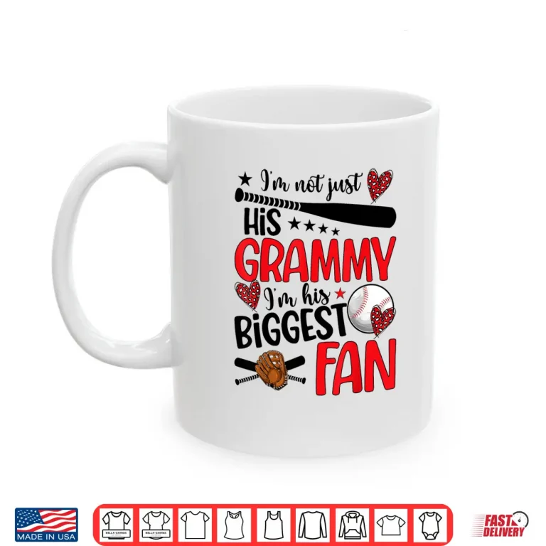 Mug His Biggest Fan Baseball Grammy Of A Baseball Player Grammy Shirt