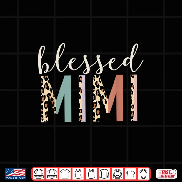 Design Blessed Mimi Cute Leopard Print Shirt