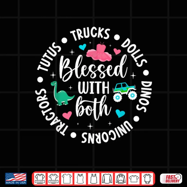 Design Blessed Mom Of Both Mother Of Boys And Girls Shirt