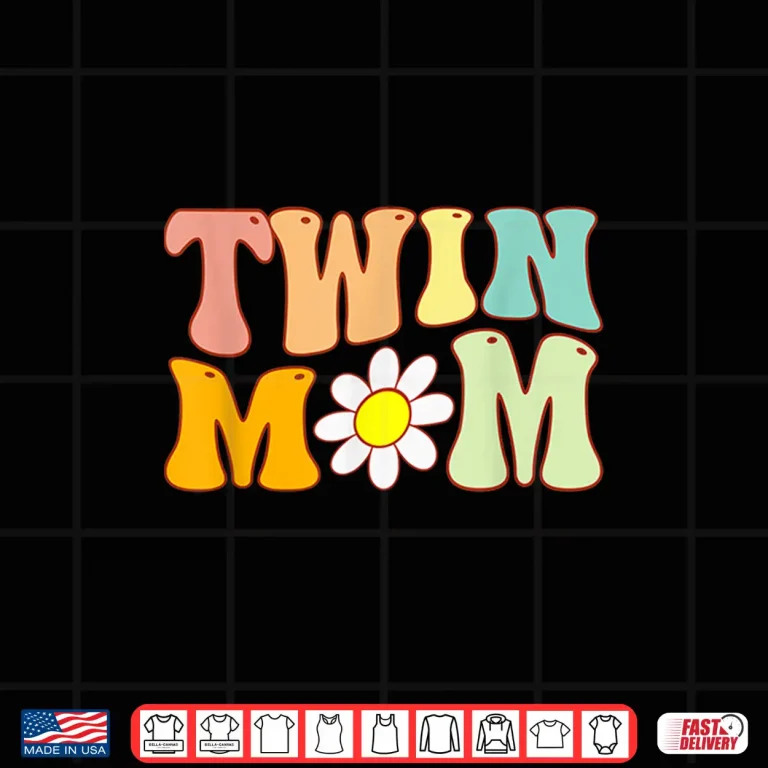 Design Groovy Twin Mama Funny Mothers Day For New Mom Of Twins Shirt
