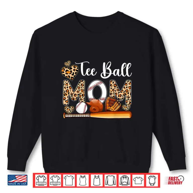 Sweatshirt Tee Ball Cute Mom Leopard Costume Baseball Mothers Day Shirt