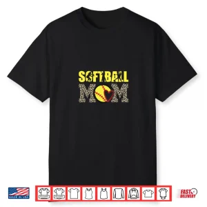 Travel Softball Mom Must Haves Leopard Womens Softball Mama Shirt