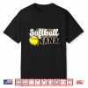 Softball Nana Leopard Nana Of A Softball Player Shirt