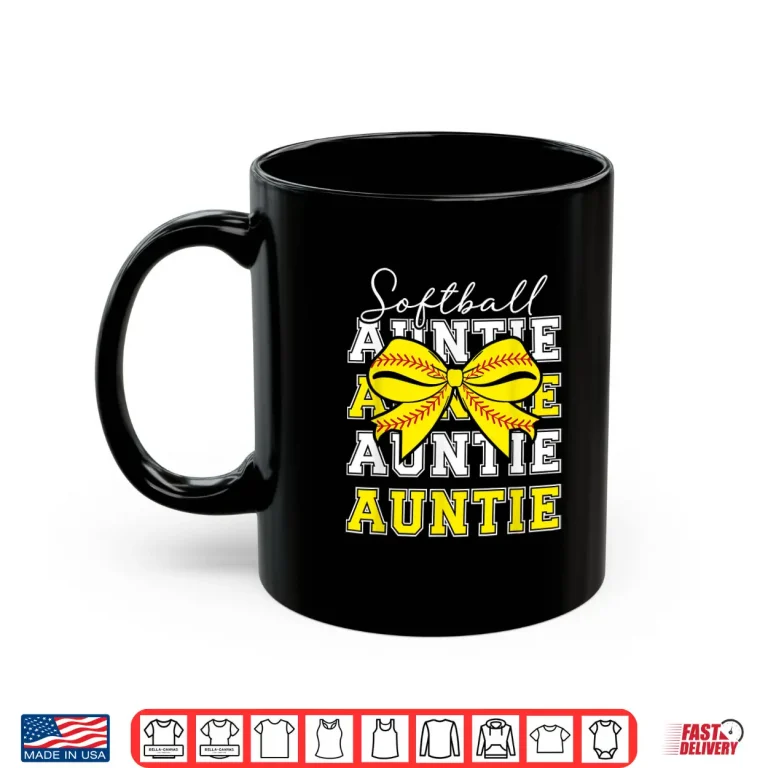 Mug Softball Auntie Coquette Softball Aunt Softball Player Aunt Shirt