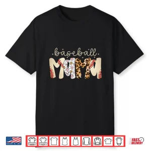 Baseball Mama Leopard Baseball Mom Mother’S Day Shirt