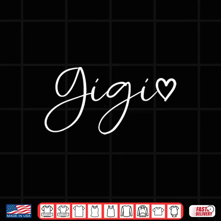 Design Gigi Gifts For Women Grandma Heart Mothers Day Gigi Shirt