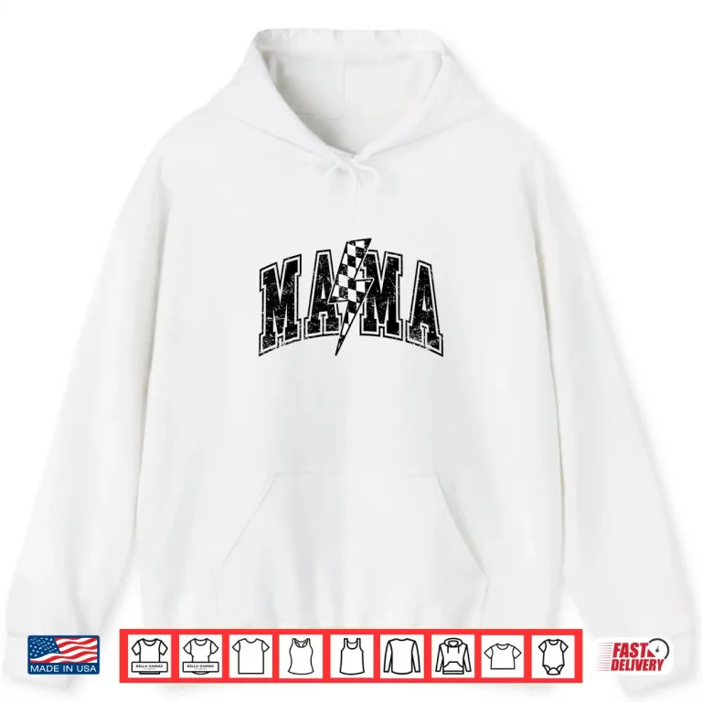 Hoodie Mama Lightning Bolt Checkered Mothers Day Varsity For Mom Shirt
