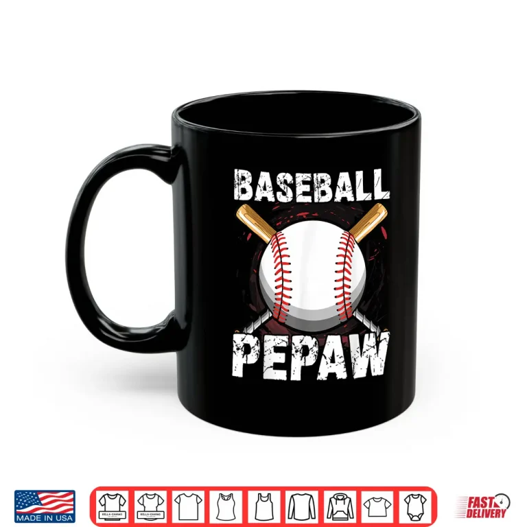 Mug Distressed Men Baseball Pepaw Family Fathers Day Shirt