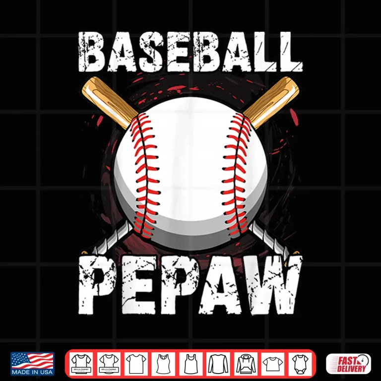 Design Distressed Men Baseball Pepaw Family Fathers Day Shirt