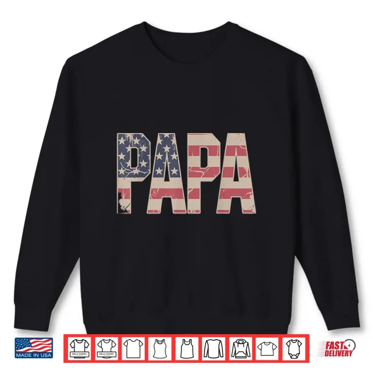 Sweatshirt Funny Papa Art for Grandpa from Grandkids Fathers Day Papa Shirt
