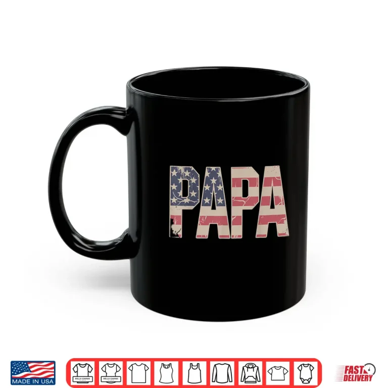 Mug Funny Papa Art for Grandpa from Grandkids Fathers Day Papa Shirt