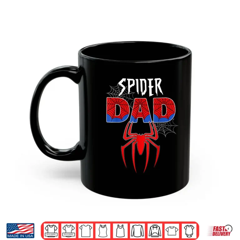Mug Mens Spider Dad Design Fathers Day Matching Family Birthday Shirt