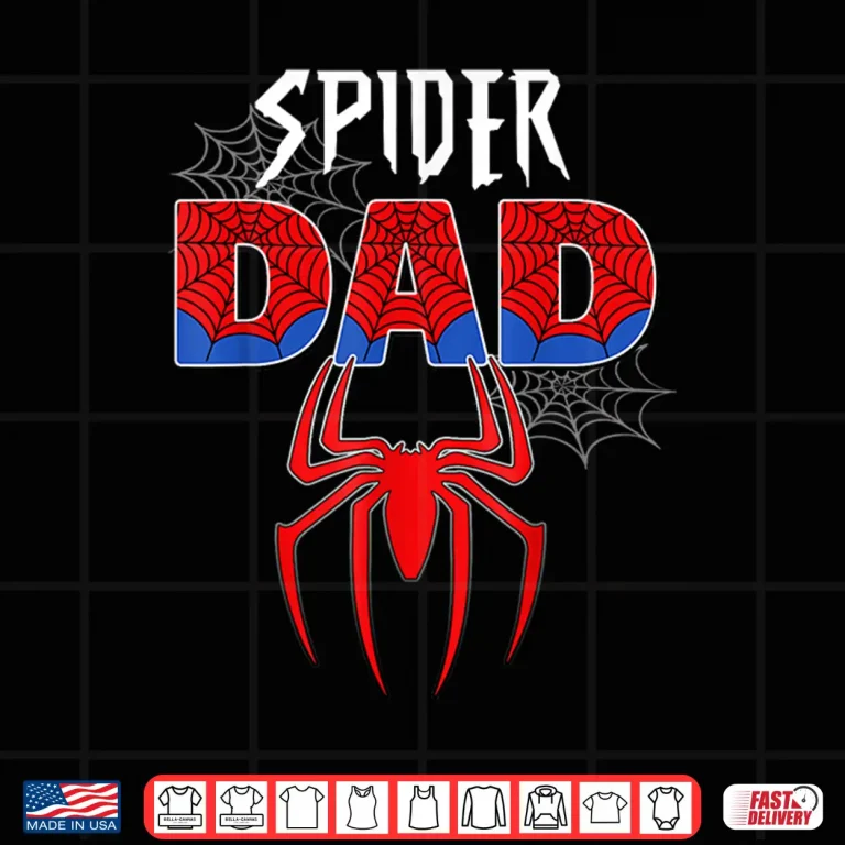 Design Mens Spider Dad Design Fathers Day Matching Family Birthday Shirt