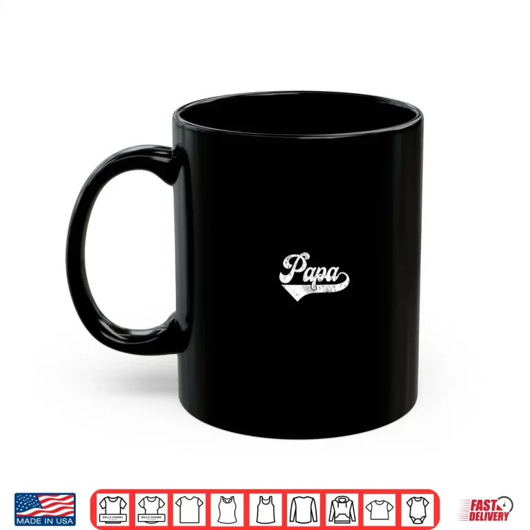 Mug Mens Papa Vintage Retro Fathers Day for Dad Grandpa Shirt