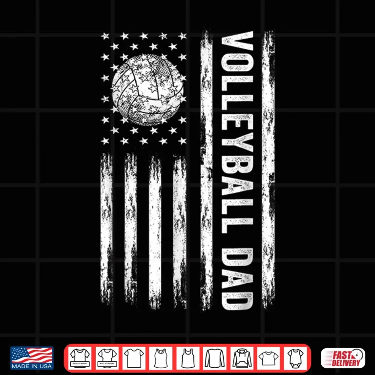 Design USA Flag Volleyball Dad Fathers Day Shirt