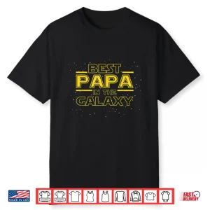 Mens Best Papa Galaxy Shirt Birthday Father’S Day Gift For Papa Shirt