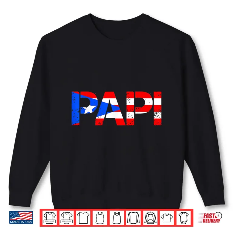Sweatshirt Mens Puerto Rico Flag Fathers Day Patriotic Puerto Rican Pride Shirt