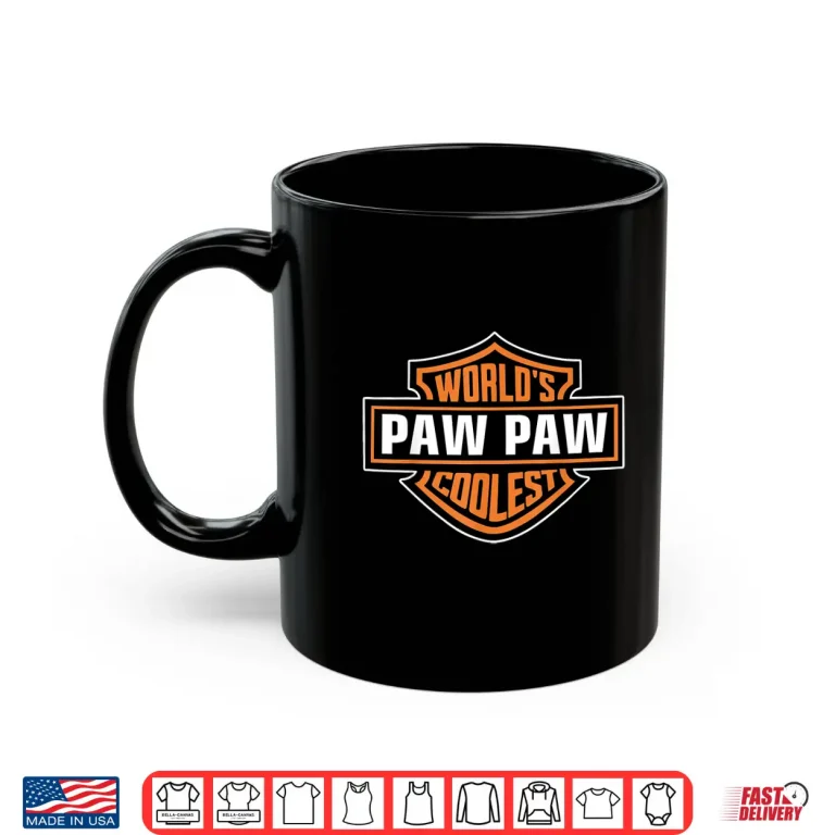 Mug Mens Worlds Coolest PAW PAW Best Dad In The World Fathers Day Shirt