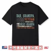 Dad Grandpa Veteran Great Grandpa Usa Flag Papa Father’S Day Shirt