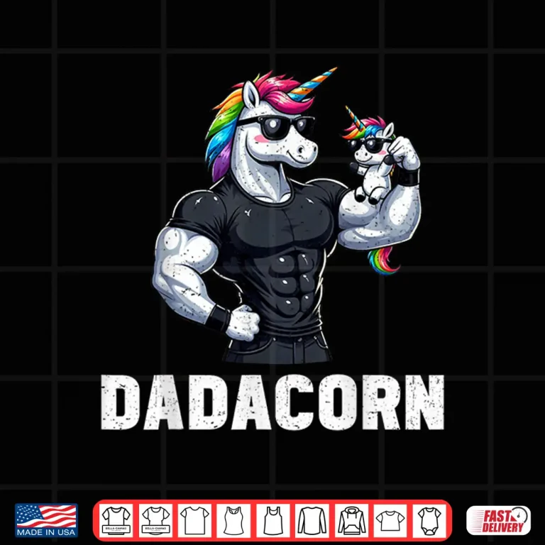 Design Dadacorn Unicorn Dad Papa Fathers Day Daughter Shirt