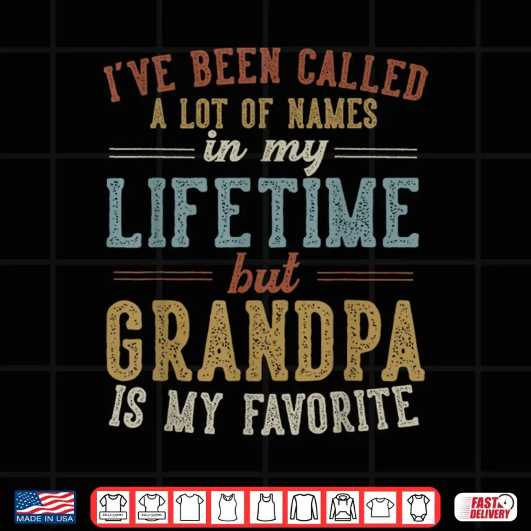 Design Grandpa Is My Favorite Name Fathers Day Grandpa Shirt