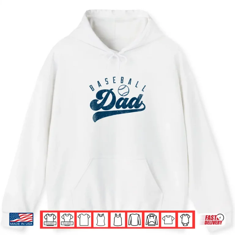 Hoodie Mens Baseball Dad Gifts Daddy Fathers Day Shirt