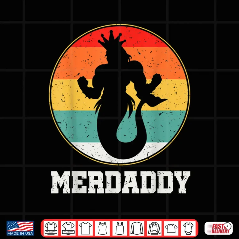 Design Merdaddy Security Merman Mermaid Daddy Fish Fathers Day Shirt