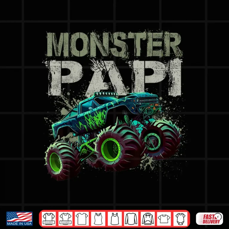 Design Monster Truck Papi Family Matching Monster Truck Lovers Shirt