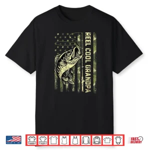 Reel Cool Grandpa Fisherman Camouflage Father’S Day Shirt