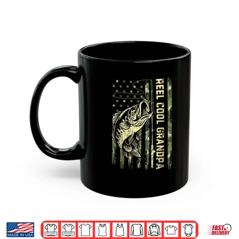 Mug Reel Cool Grandpa Fisherman Camouflage Fathers Day Shirt