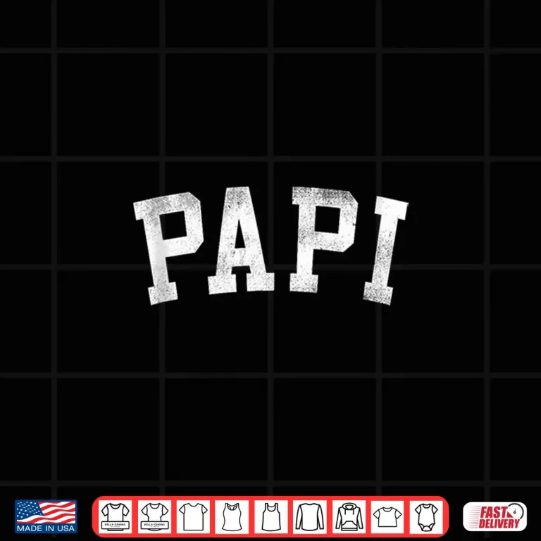 Design Mens Papi Classic Bold Font Fathers Day Papi Shirt