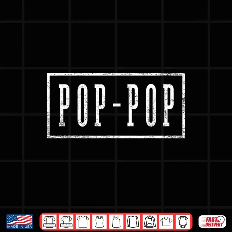 Design Pop Pop Sleek Framed Design Fathers Day Pop Pop Shirt