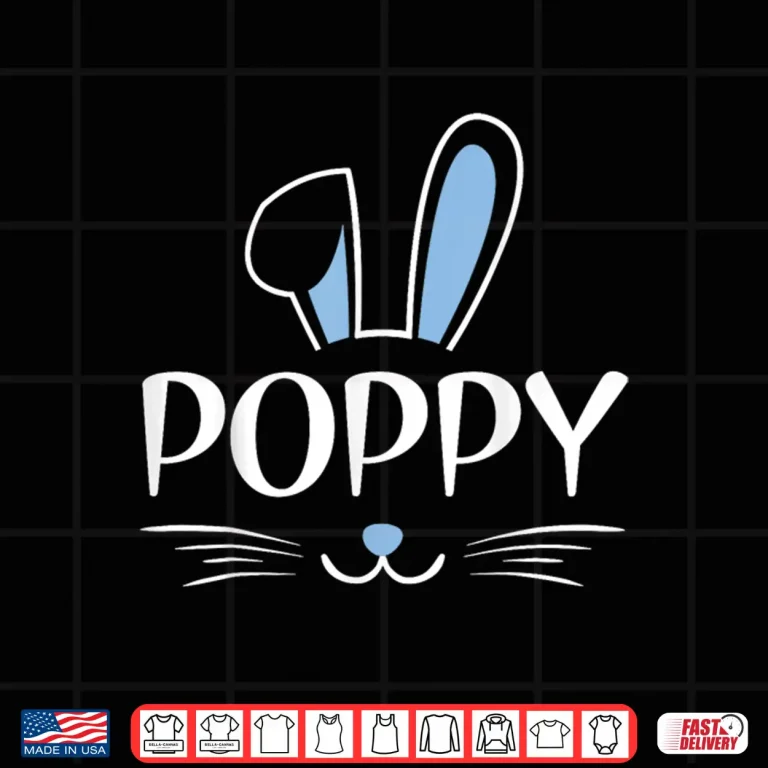 Design Poppy Bunny Face Family Fathers Day Easter Shirt