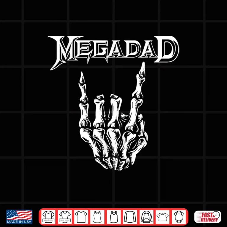 Design Megadad Retro 90s Hard Rock Band Heavy Metal Fathers Day Shirt