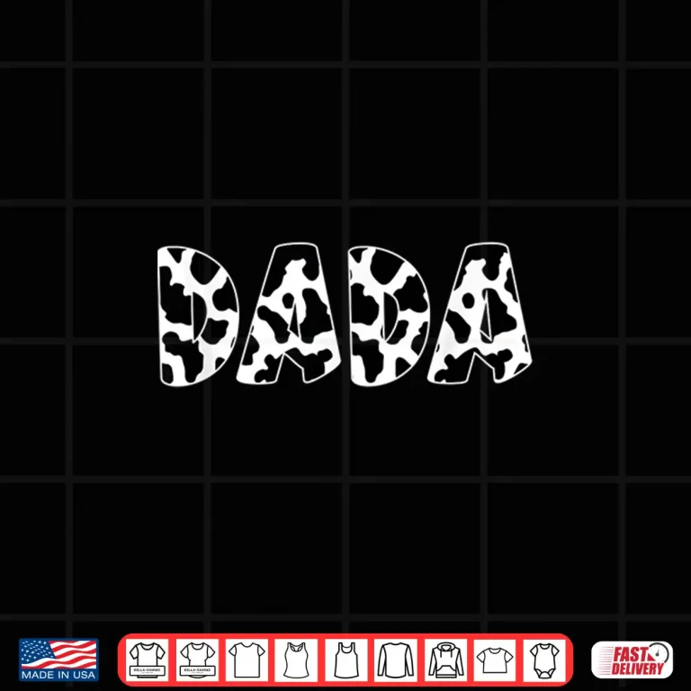 Design Dada Cow Print Cow Pattern Fathers Day Shirt