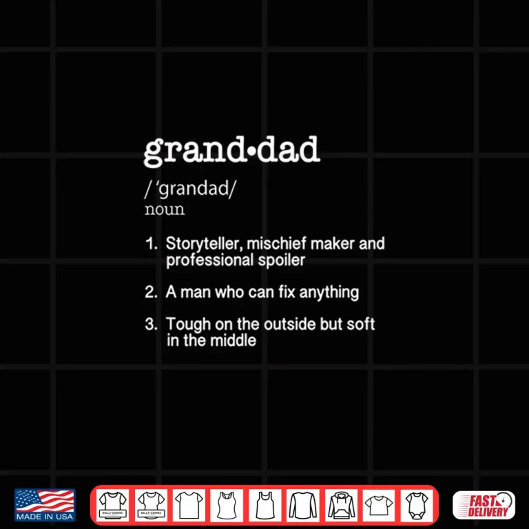 Design Granddad Definition T Shirt Funny Fathers Day Gift Tee