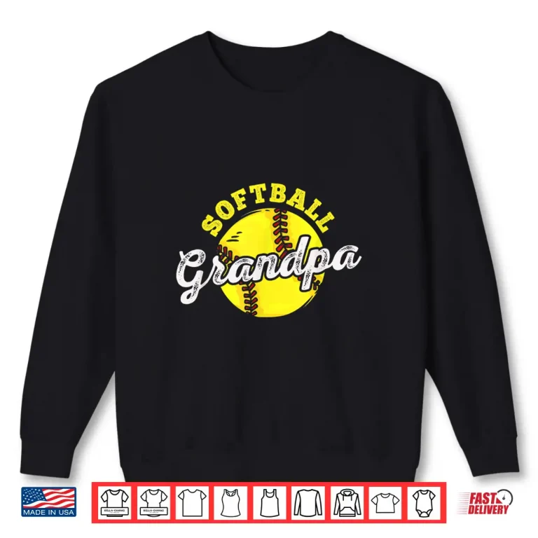 Sweatshirt Softball Grandpa Grandfather Fathers Day Shirt
