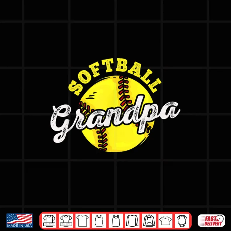 Design Softball Grandpa Grandfather Fathers Day Shirt