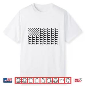 American Flag Dachshund Dog Paw Lover Patriotic 4Th Of July Shirt For Women Men
