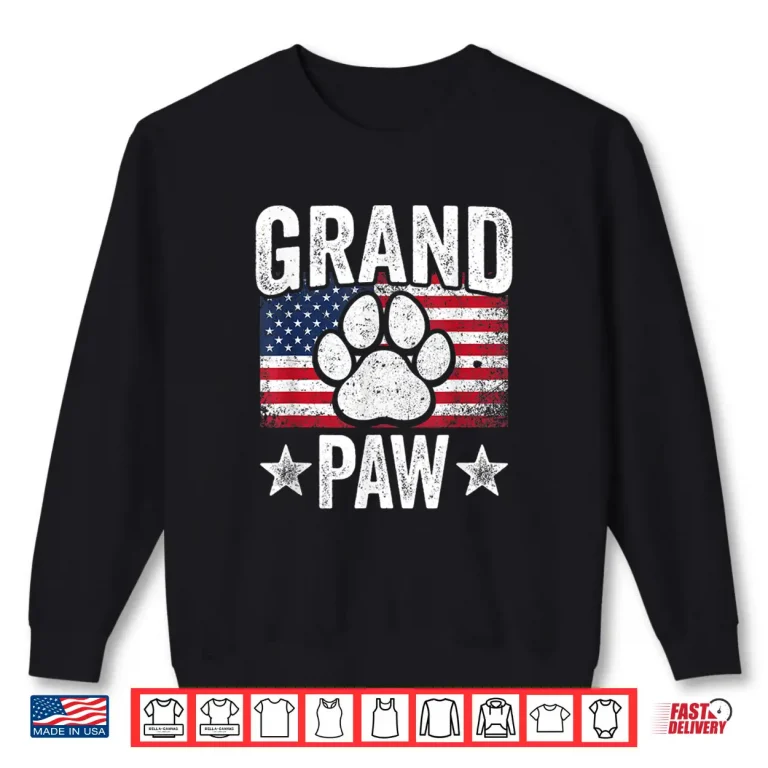 Sweatshirt Mens Grandpaw Dog Grandpa Fathers Day Family Grandkids Shirt