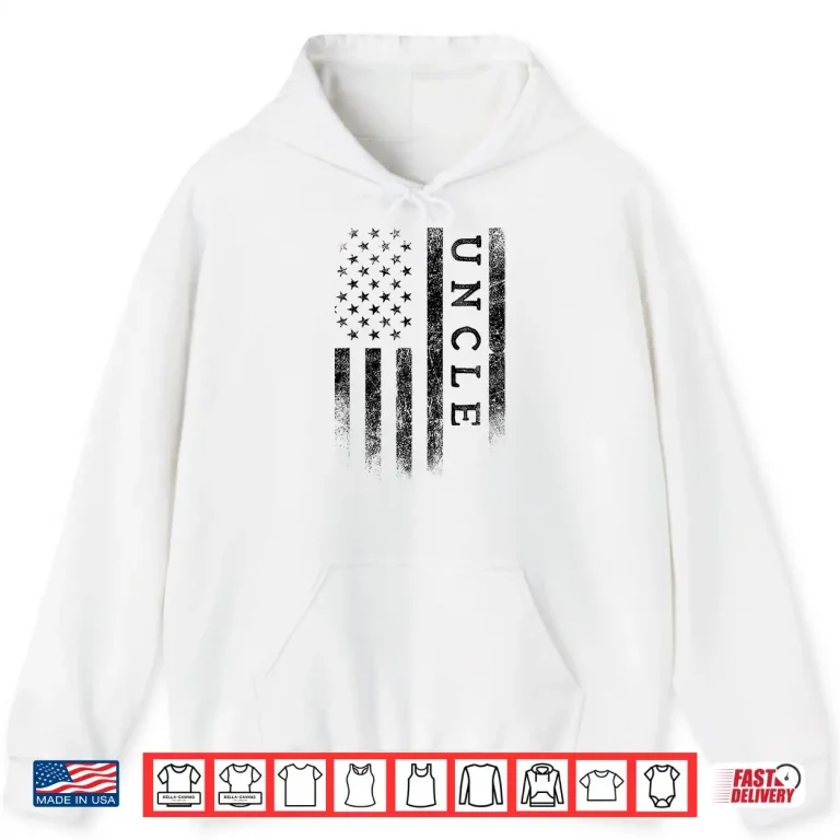 Hoodie Uncle Patriotic American USA Flag Fathers Day Uncle Shirt