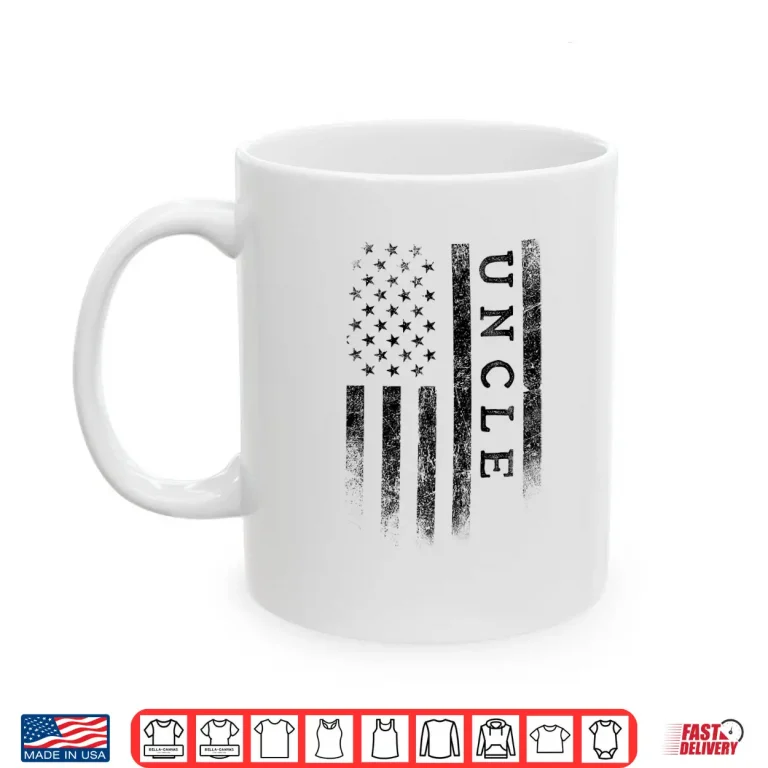 Mug Uncle Patriotic American USA Flag Fathers Day Uncle Shirt