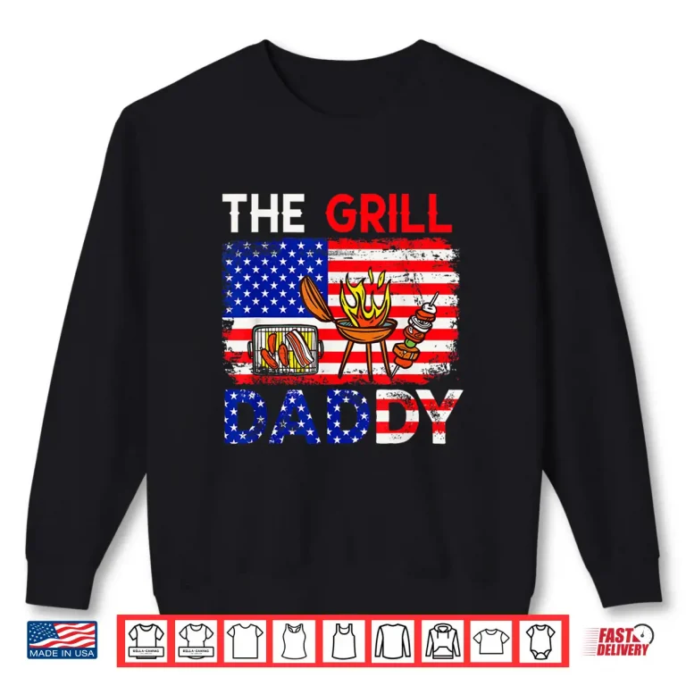 Sweatshirt Vintage American Flag The Grill Dad Costume BBQ Grilling Shirt