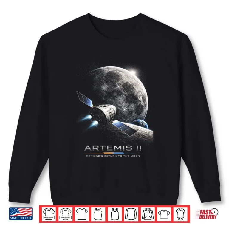 Sweatshirt Artemis 2026 Rocket Launch Mission to The Moon Artemis 2 Shirt