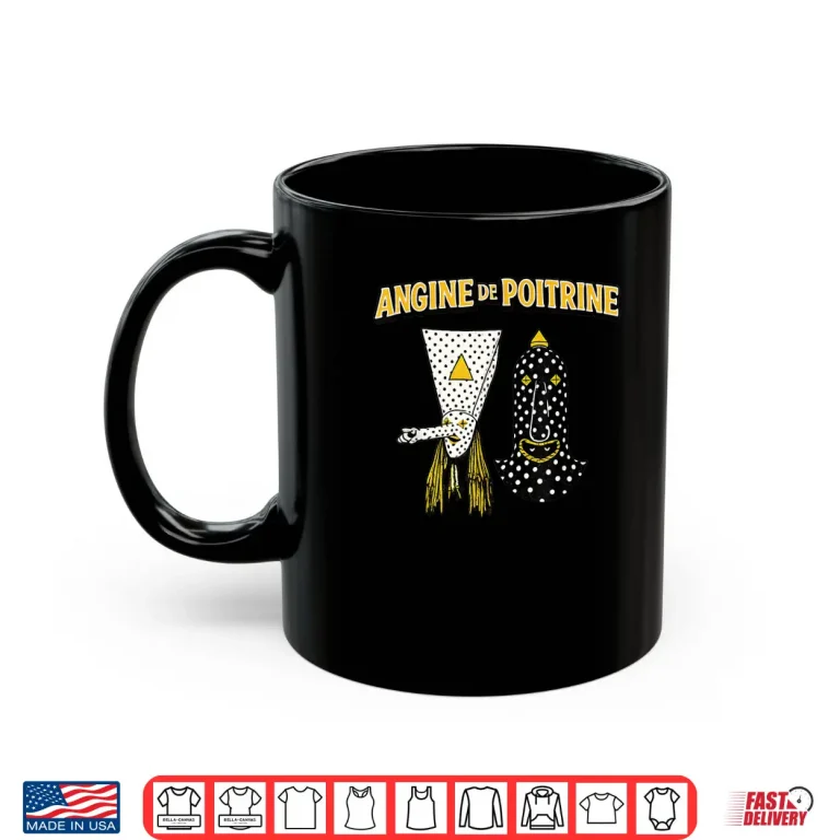 Mug Angine De Poitrine Band Tee Vintage Music Fans Masked Shirt
